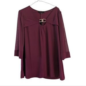 NWT Atelier Purple Blouse with Buckle Detail Size 1X